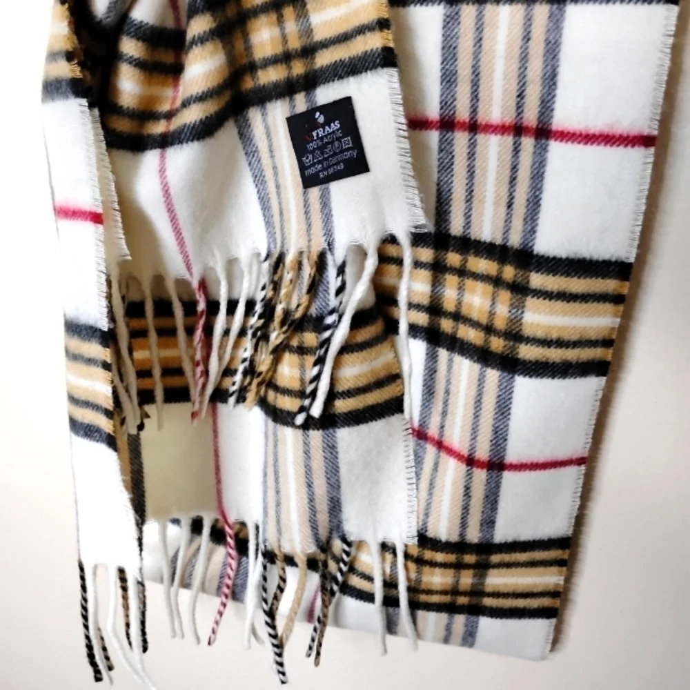 V. Fraas Plaid Scarf Made In Germany